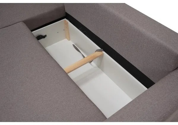 Univerzális sarokkanapé SEVILLA, szürke, ággyá alakítható, tárolós