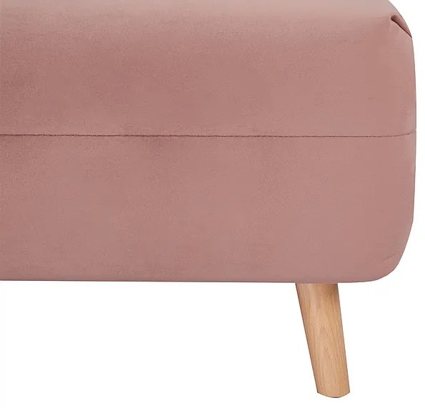 Rózsaszín kinyitható fotel SPIKE VELVET