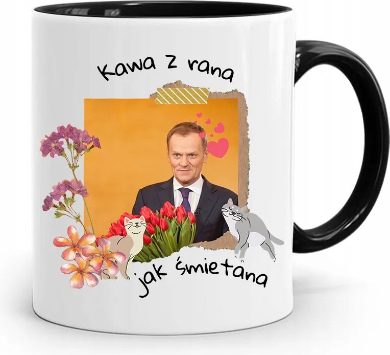 Bögre Fekete Donald Tusk Po Platform Ajándék