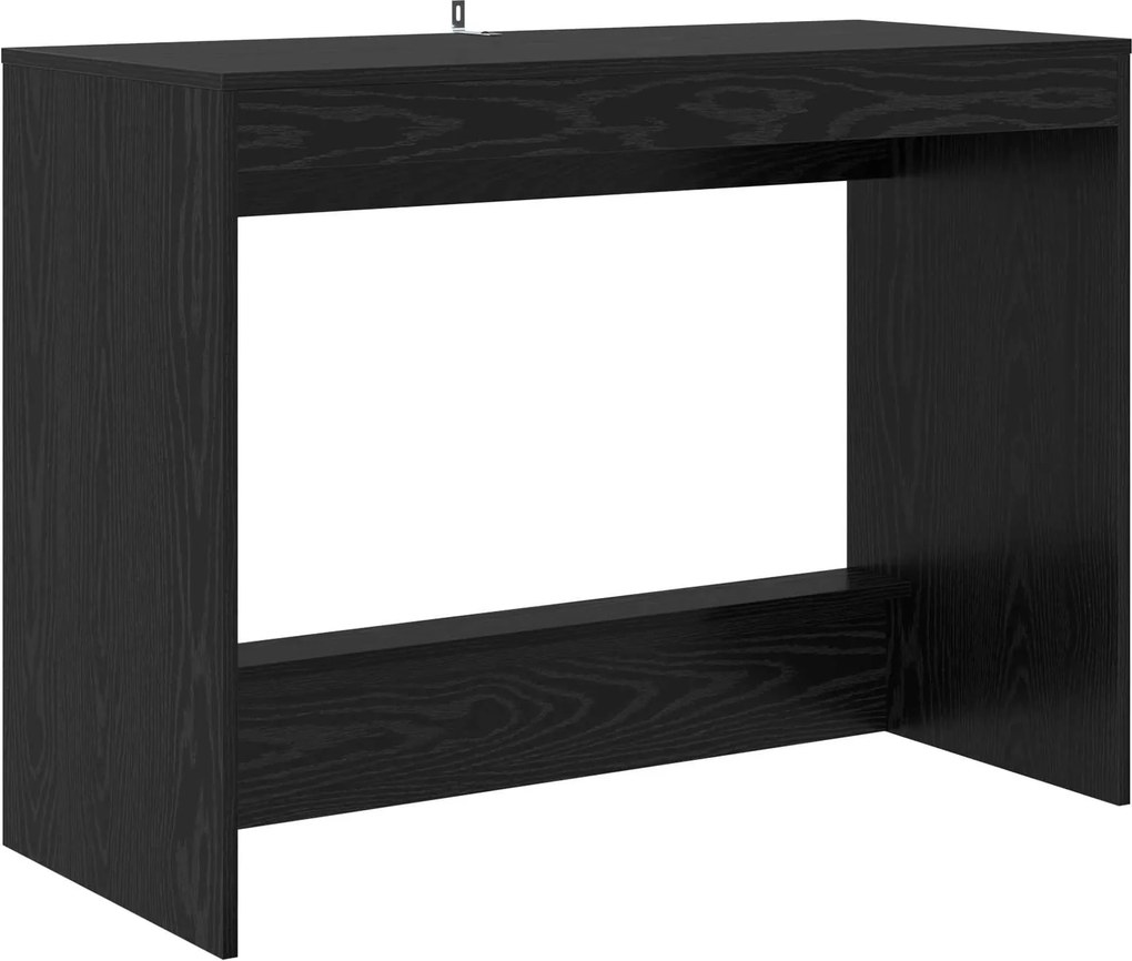 vidaXL Ágyíróasztal Fekete tölgy 100 x 45 x 75 cm Faanyag