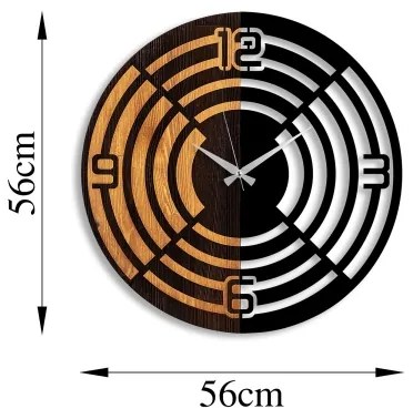 Fali óra 56 cm átmérő, 1xAA, fa/fém kivitel