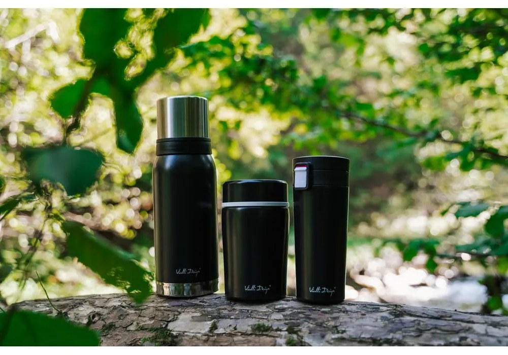 Fuori fekete thermo utazóbögre, 400 ml - Vialli Design