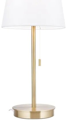 Orion LA 4-1205/1 - Asztali lámpa USB porttal LUDWIG 1xE27/40W/230V fehér/arany