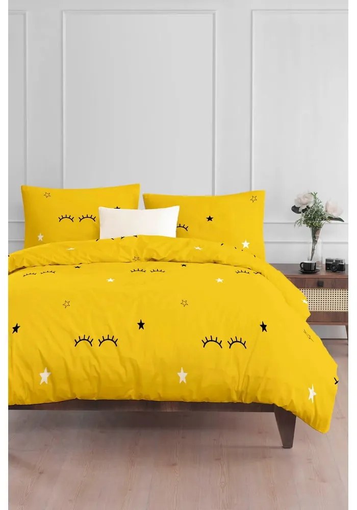 Sárga egyszemélyes gyerek ágyneműhuzat 140x200 cm Dide – Mijolnir