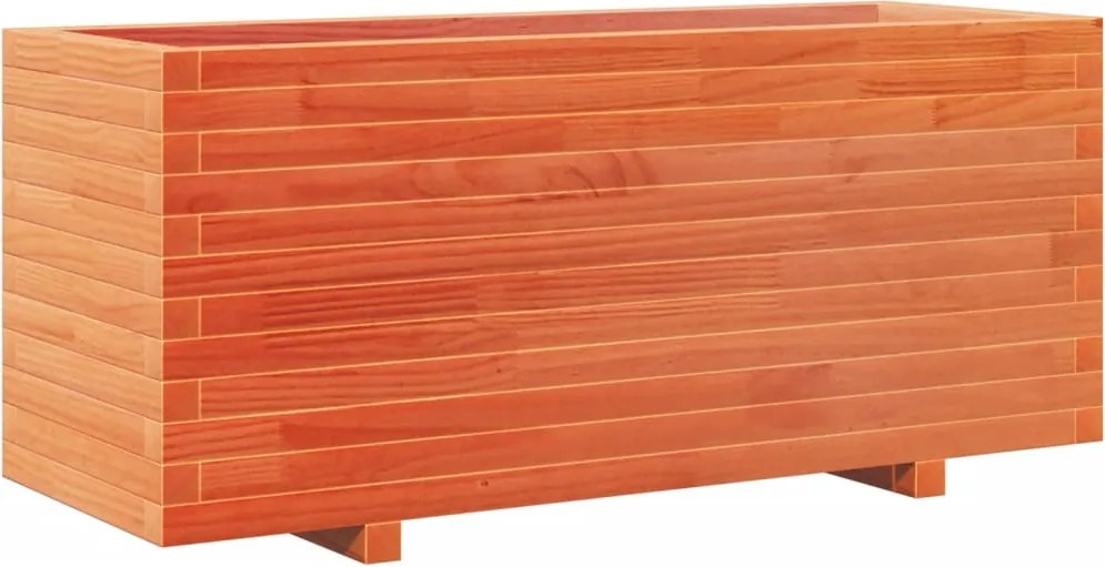 vidaXL viaszbarna tömör fenyőfa kerti virágtartó 110 x 40 x 49,5 cm