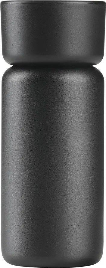 Fekete rozsdamentes acél termobögre 400 ml Singles – Zone