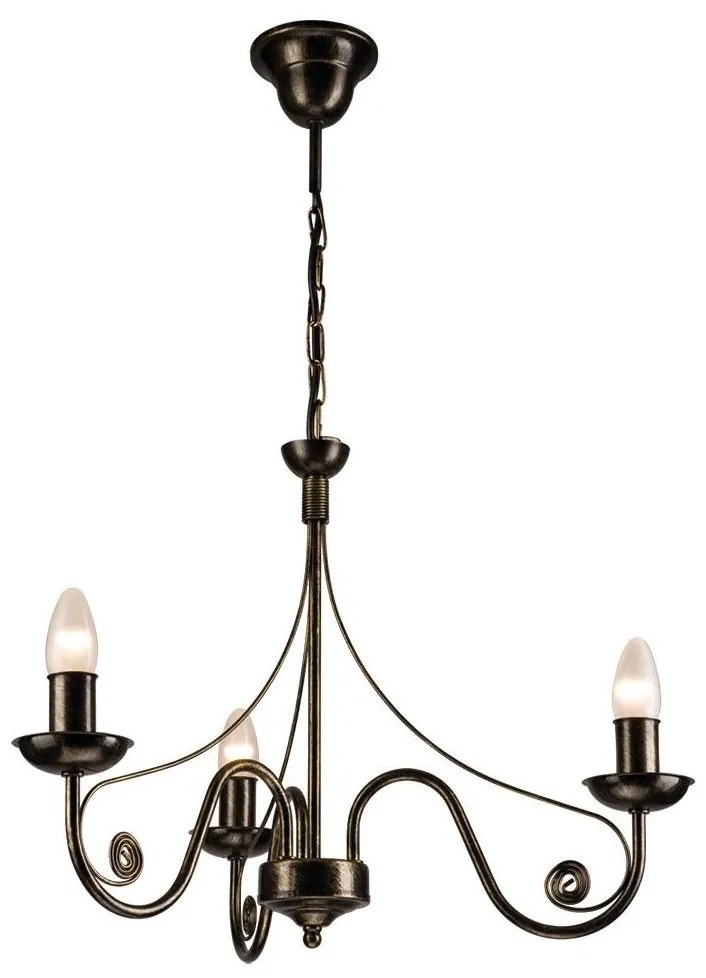 Brilagi - LED Csillár láncon STEFANO 3xE14/40W/230V fekete patina