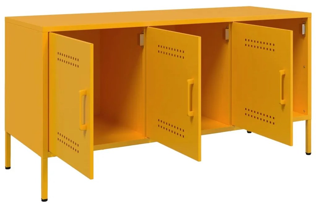 mustársárga acél TV-szekrény 100,5 x 39 x 50,5 cm