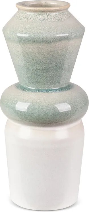 Dekorációs váza Liana 14x14x31 Eurofirany krém menta ombre hatás