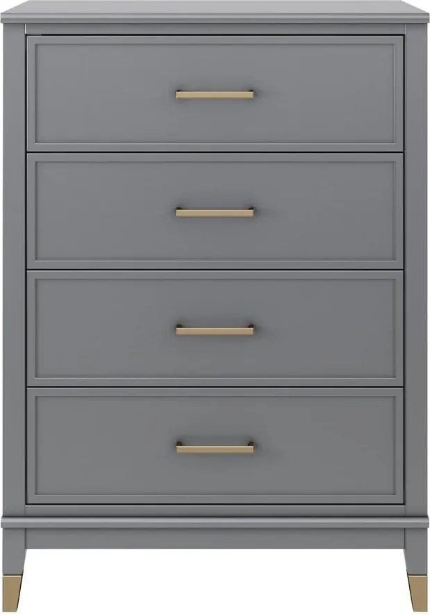 Westerleigh szürke komód, 75 x 106 cm - CosmoLiving by Cosmopolitan