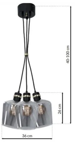 Csillár RICHMOND 3xE27 / 60W / 230V