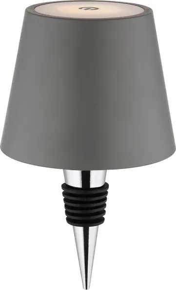 Globo 58488G-LED Dimmelhető érintéses tölthető kültéri asztali lámpa VANNIE 3W/5V IP54 1800mAh szürke