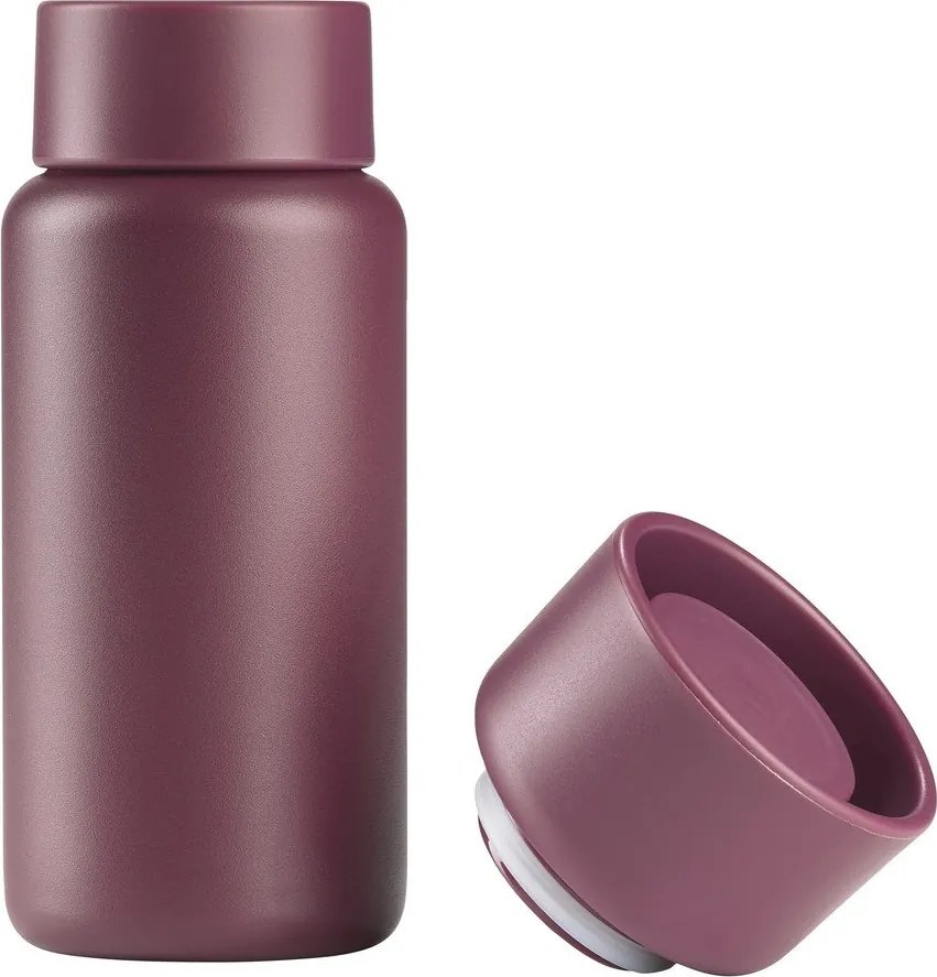 Borvörös rozsdamentes acél termobögre 400 ml Singles – Zone