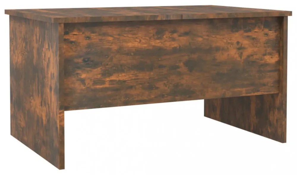 füstös tölgy színű szerelt fa dohányzóasztal 80 x 50 x 42,5 cm