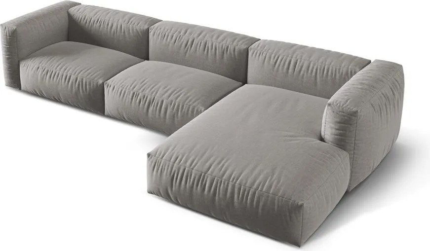 Világosszürke moduláris sarokkanapé (jobb oldali) Martina – Micadoni Home