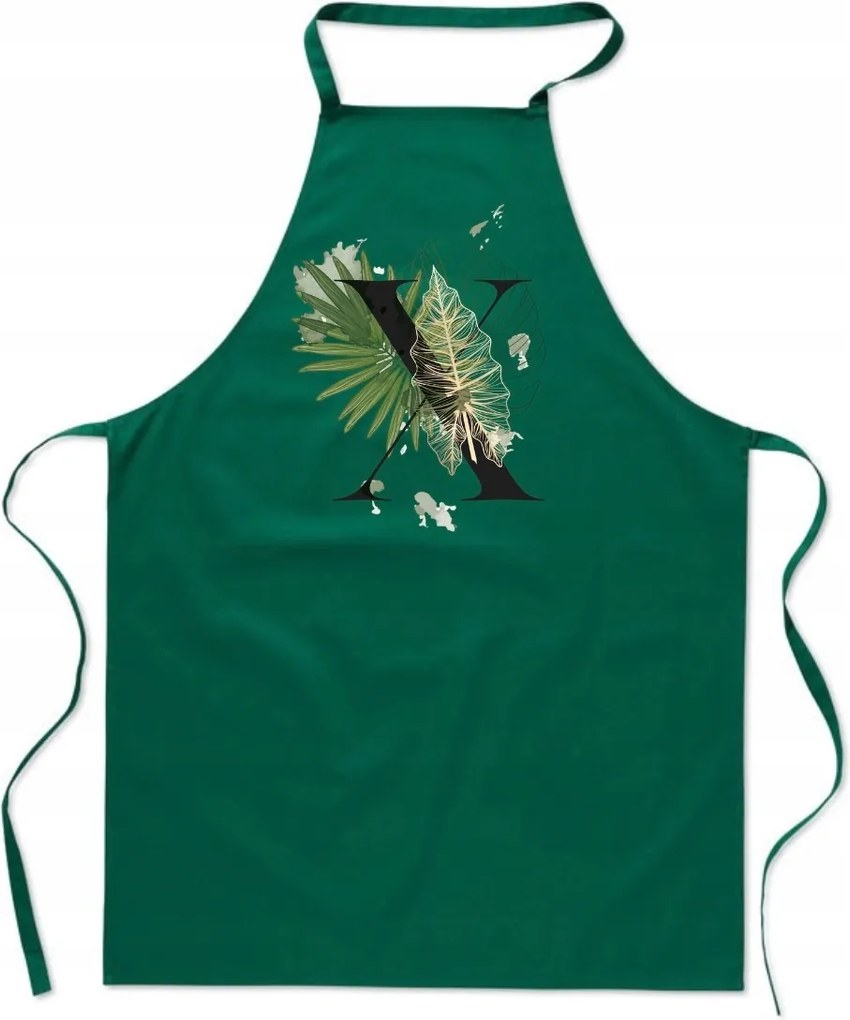 Konyhai Kötény zöld X Betűvel Straight Edge Generáció Xavier FA_375_z