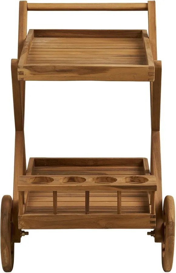 Tömörfa gurulós zsúrkocsi 50x86 cm Pasaku – House Nordic