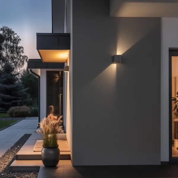 Brilagi - LED Kültéri fali lámpa CUBE LED/6W/230V szürke IP54