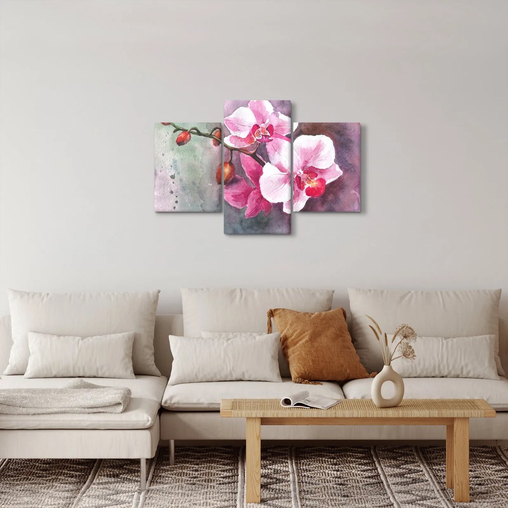 Kép - Orchideák, akvarell (90x60 cm)