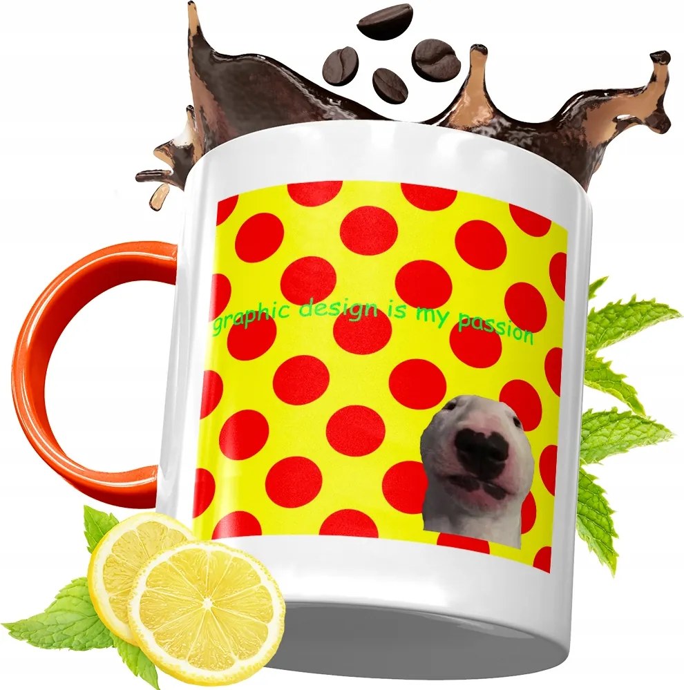 Narancssárga Bögre Grafikusoknak Tökéletes Ajándék fényképes nyomtatással