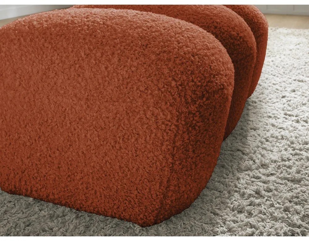 Téglavörös buklé lábtartó Hippolyte – Bobochic Paris