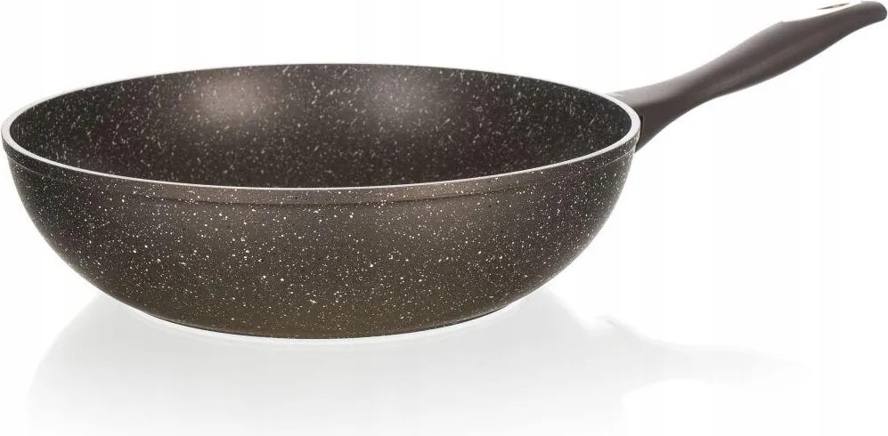 Wok serpenyő 28x7,8cm/3mm tapadásmentes felület Premium sötétbarna