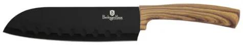 Berlinger Haus Forest Line santoku kés gyémánt bevonattal, világos fa mintázatú nyéllel, 17,5 cm