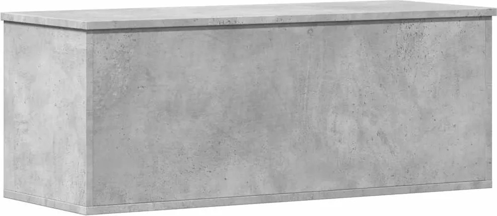 vidaXL betonszürke szerelt fa tárolóláda 90 x 35 x 35 cm