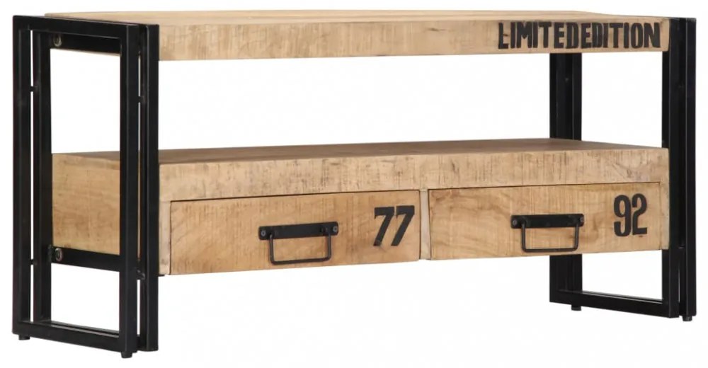 tömör mangófa TV-szekrény 100 x 30 x 45 cm