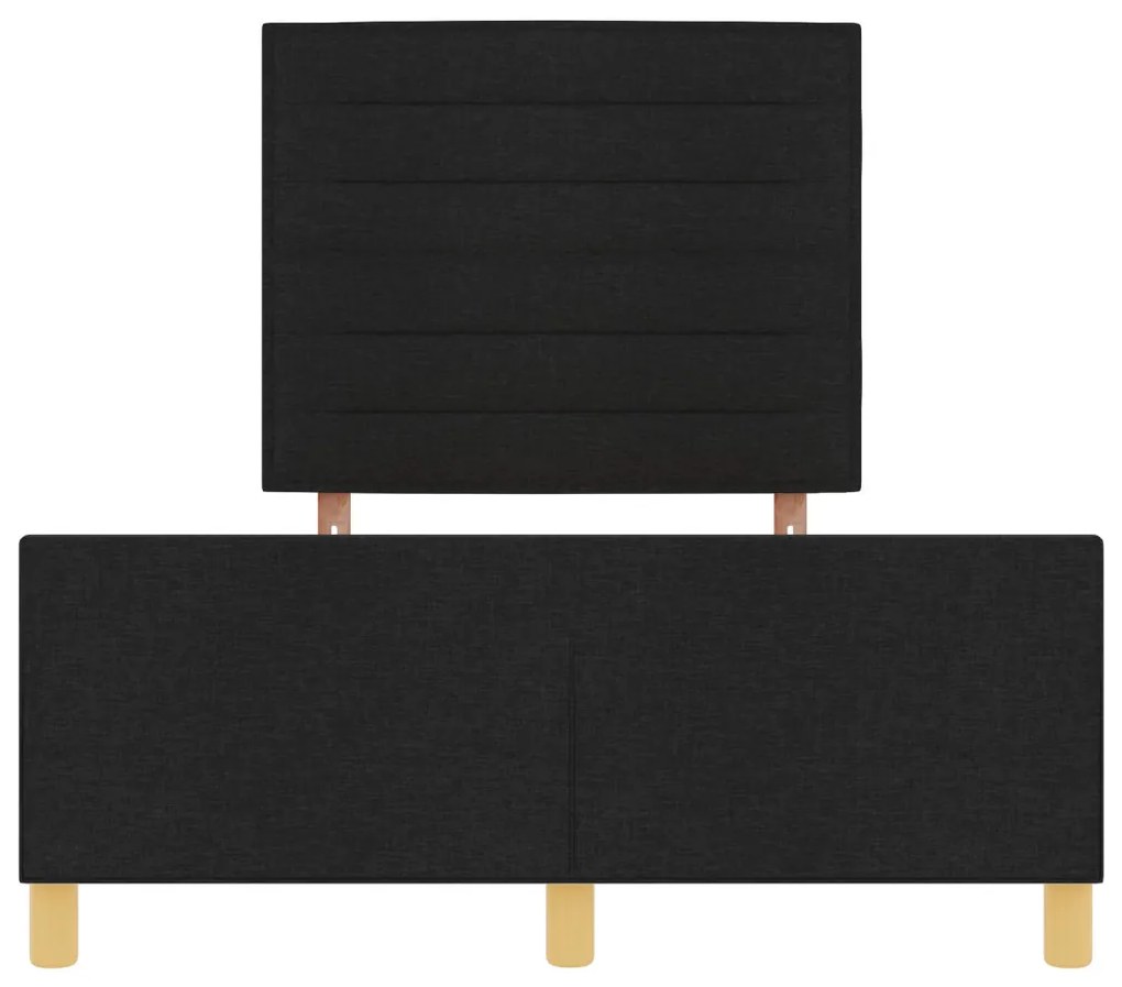 Fekete Ágykeret 120x200 cm Szövet
