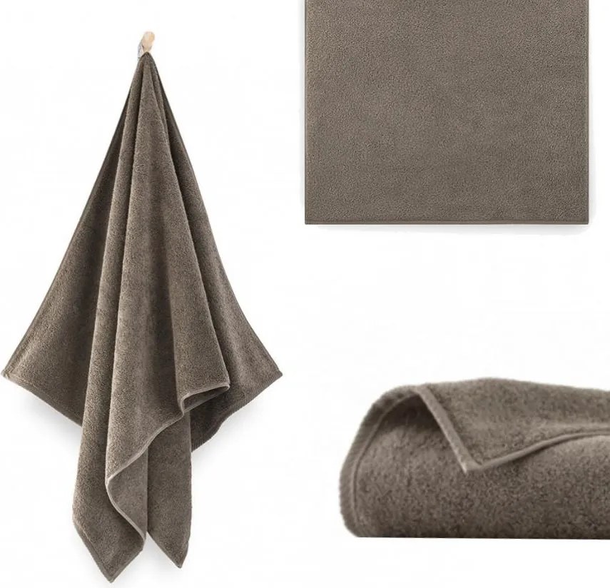 Törölköző Zwoltex 50x100 Kiwi 2 Egyiptomi pamut 500g Taupe Világos Barna