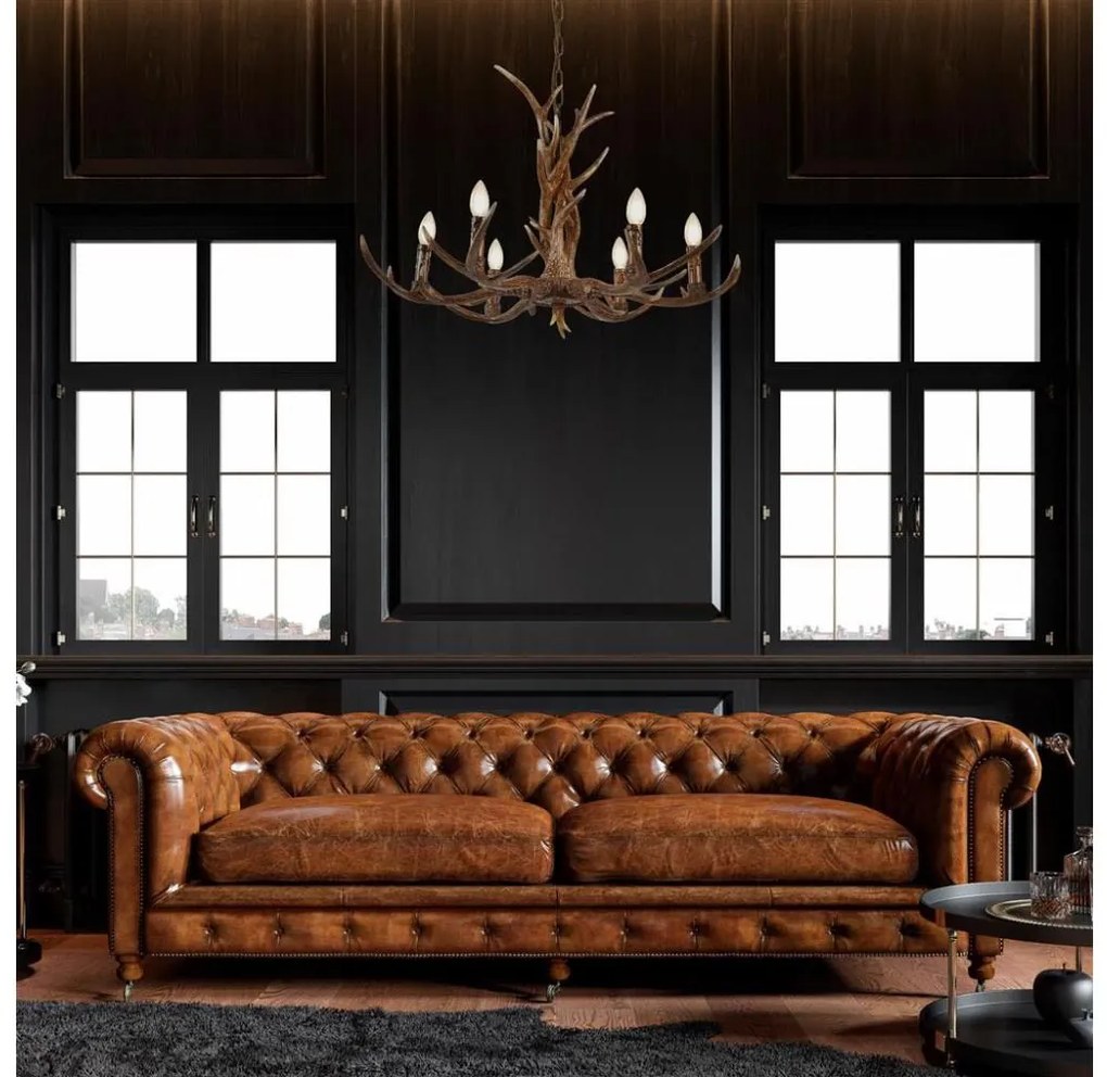 Searchlight 6416-6BR - STAG lógó csillár 6xE14/7W/230V láncon