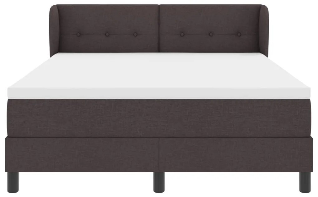 Boxspring Ágy Matrac Középbarna 140x190 cm Szövet