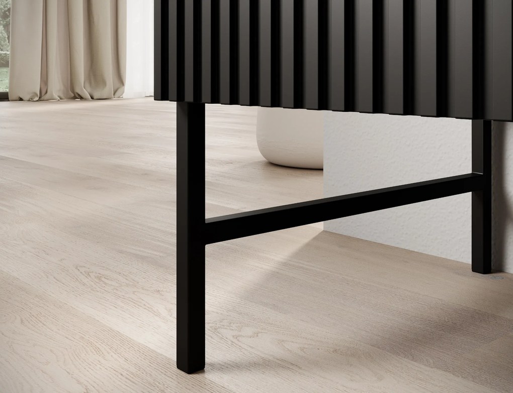 RTV asztal RAFTT 152x55 cm, fekete