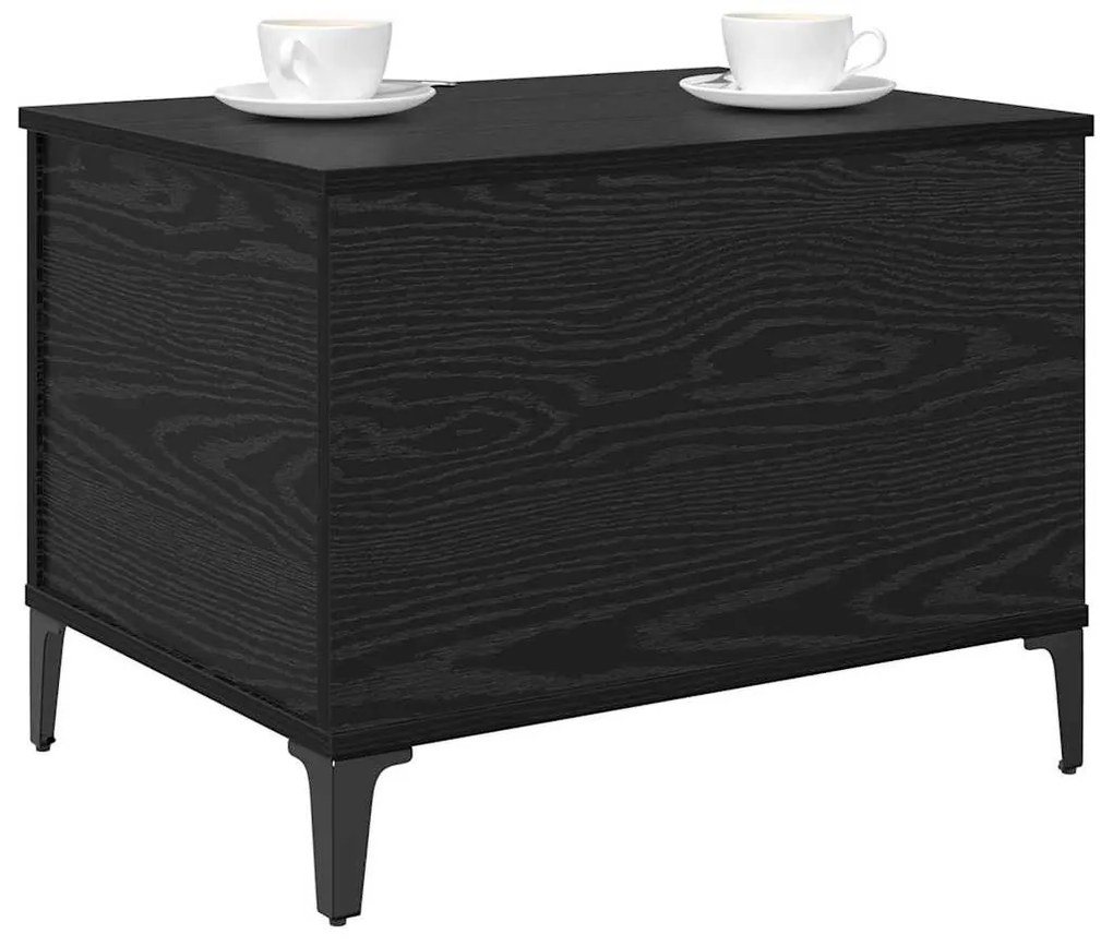 vidaXL Dohányzóasztal Fekete tölgy 60 x 44,5 x 45 cm Faanyag