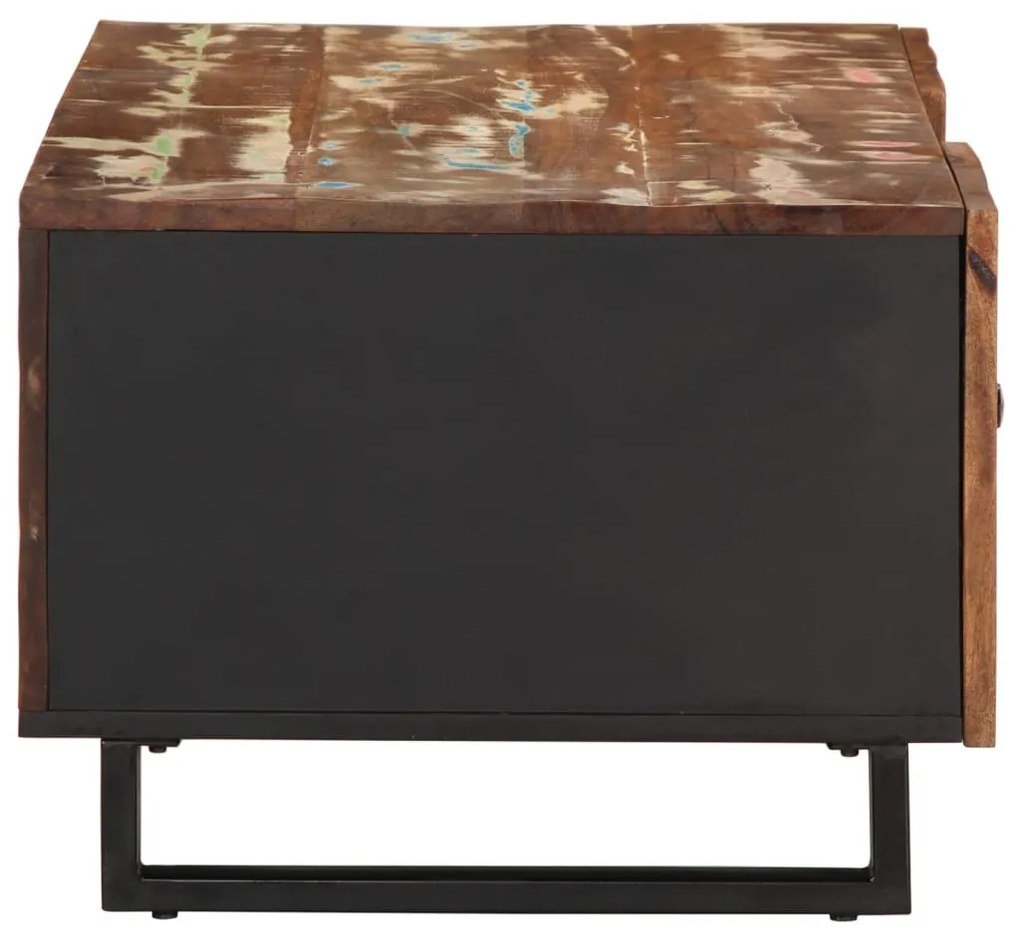 Tömör újrahasznosított és szerelt fa dohányzóasztal 100x54x40cm
