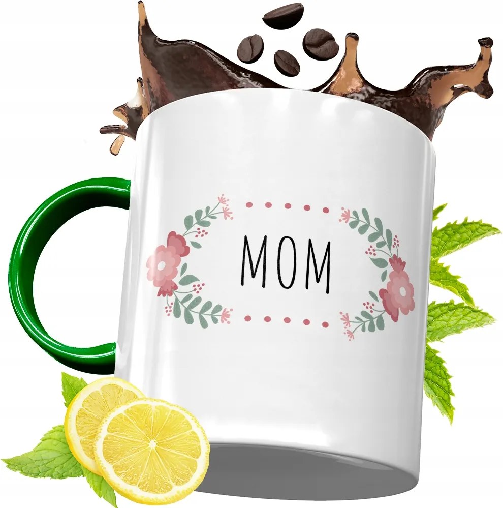 Zöld Bögre Anyukáknak Születésnapi Ajándék fényképes nyomtatással