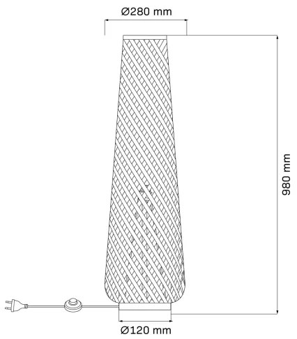 Állólámpa ZANZIBAR 1xE27/20W/230V fekete