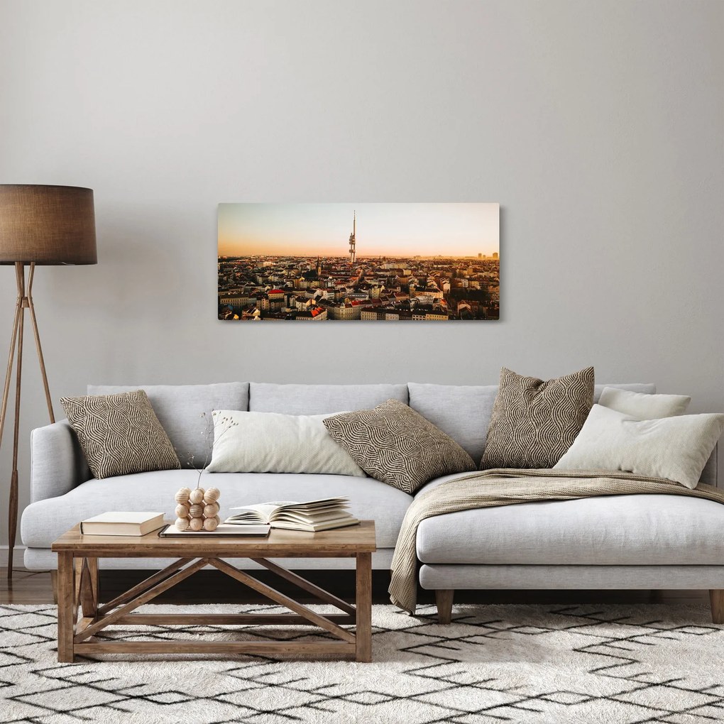Naplemente Zizkov felett (120x50 cm)