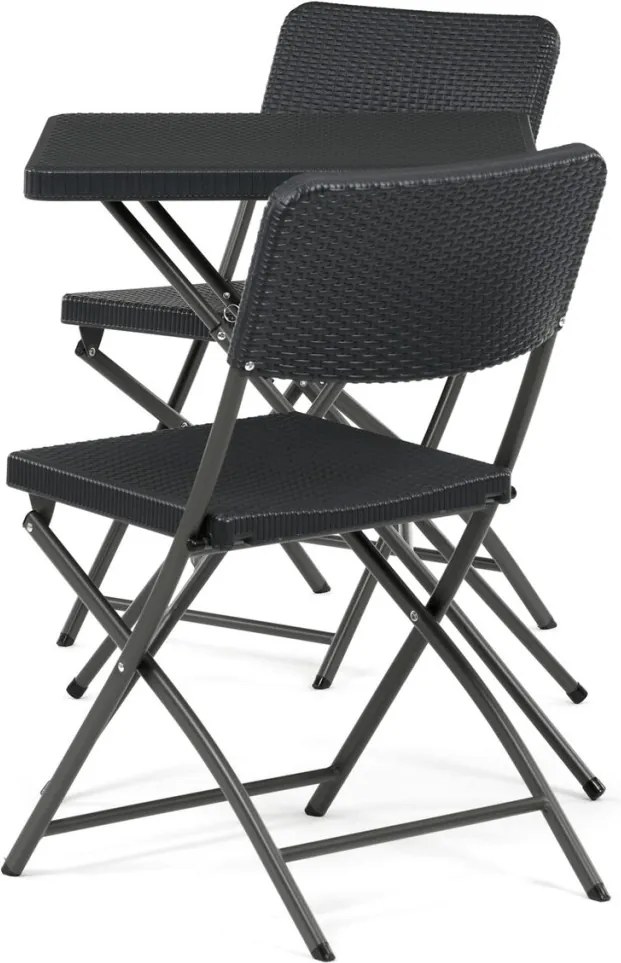 Kerti bútor szett 1+2, műanyag, szürke, AZS-L2161 GREY