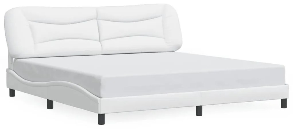 fehér ágykeret LED-ekkel matrac nélkül Hvar 200x200 cm