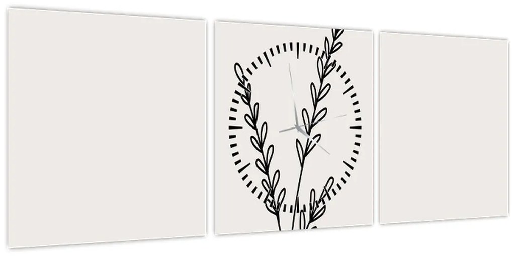 Kép - rét virág N⁰2 (órával) (90x30 cm)