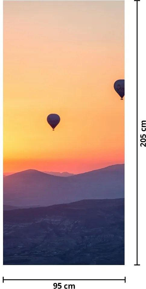 Fotótapéta ajtóra - Hőlégballonok (95x205cm)