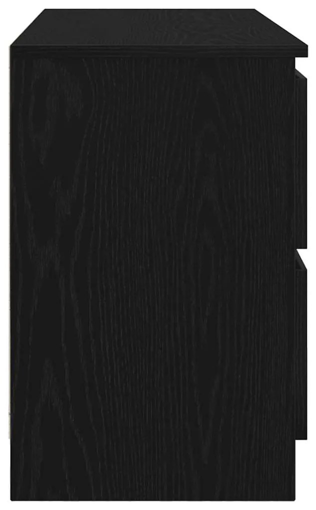 fekete szerelt fa TV-szekrény 100x35x54 cm