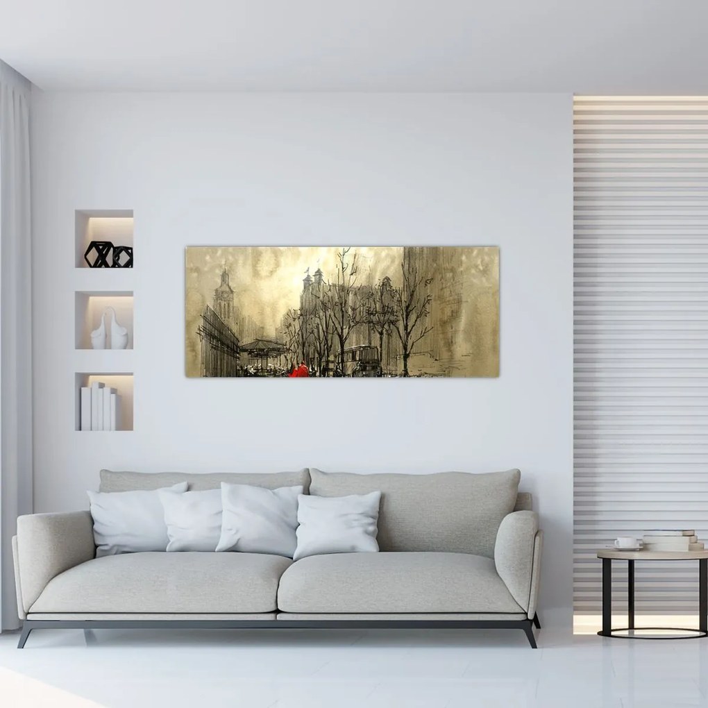 Kép - A város vázlata (120x50 cm)