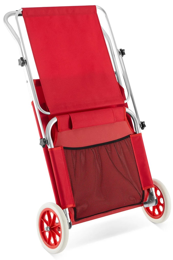 Casaria® Kreta alumínium napozóágy - piros