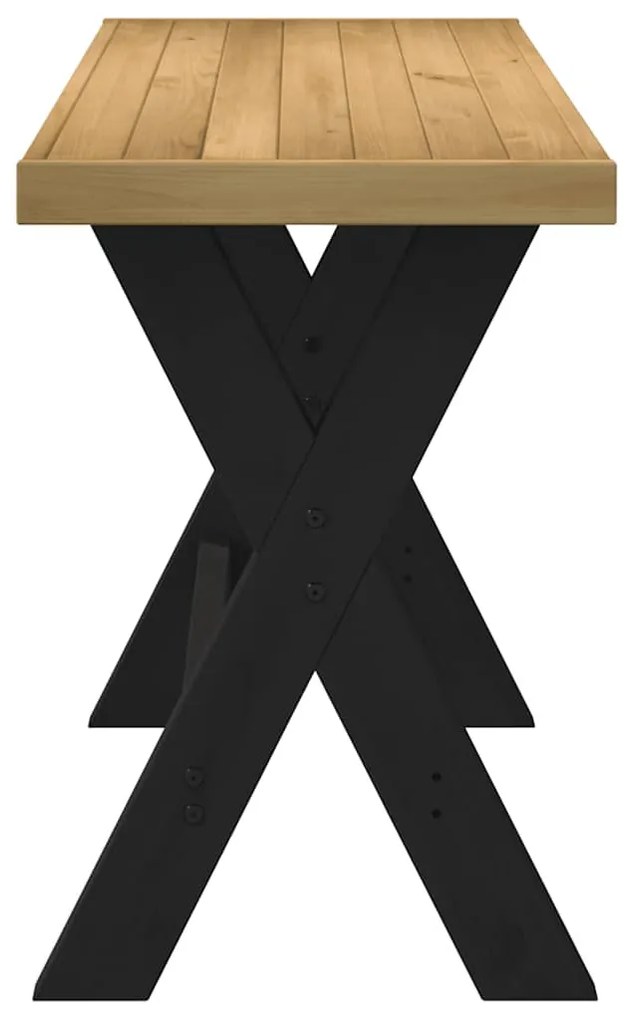 íróasztal NOAIN X alakú lábak 120x50x75 cm tömör fa fenyőfa