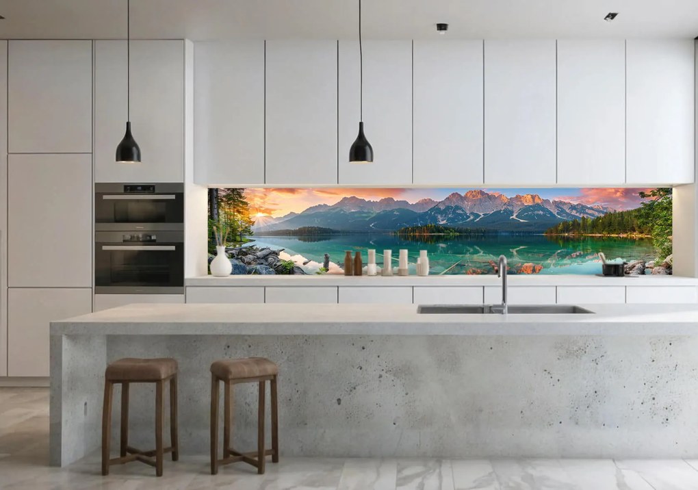Wallplex konyhahátfal Napsütötte Táj (Méret: 60x180)