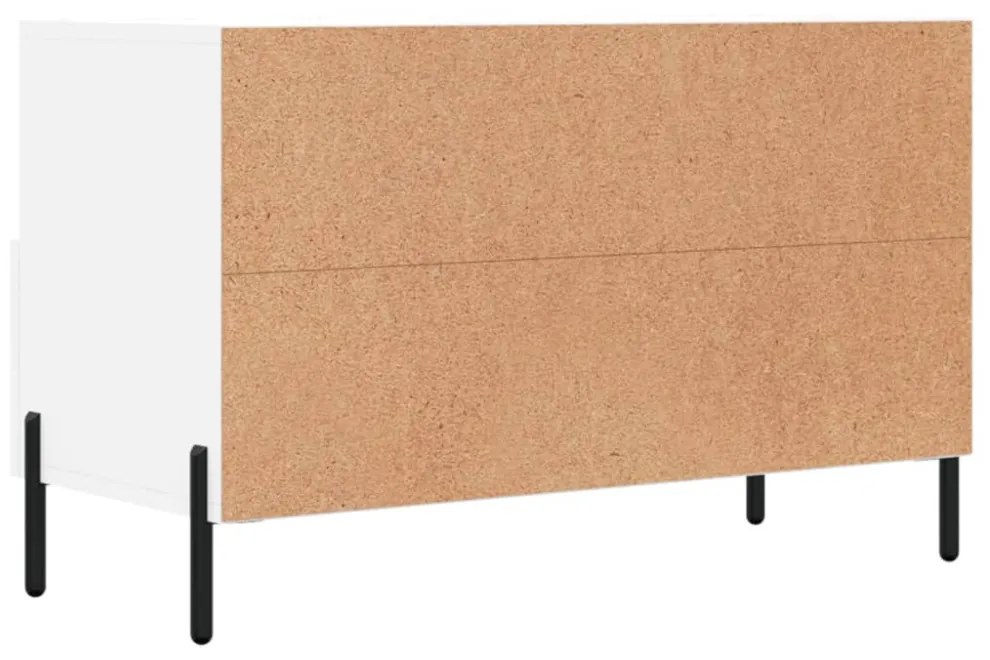 fehér szerelt fa TV-szekrény 80 x 36 x 50 cm