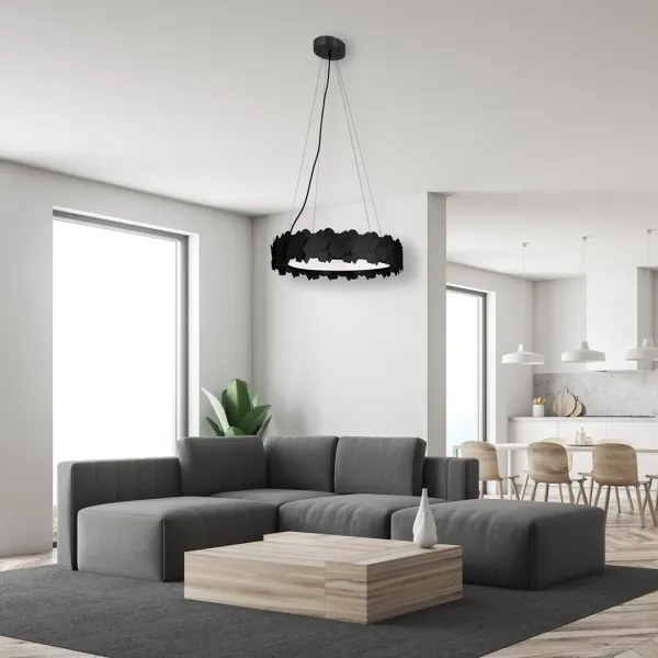 LED Csillár zsinóron SOHO 1xLED/24W/230V fekete